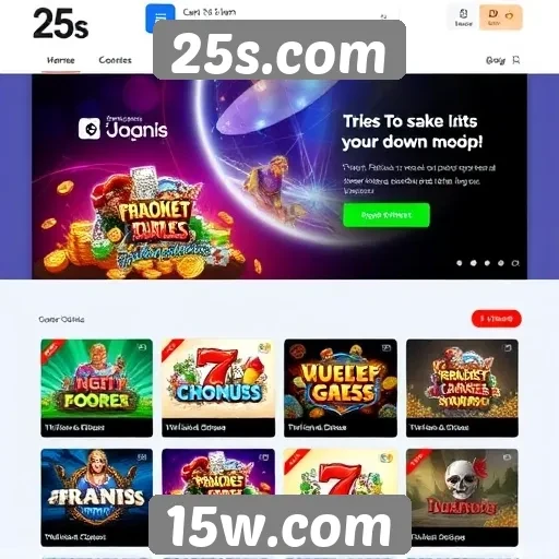 Plataforma de jogos 25s.com se destaca pela interface